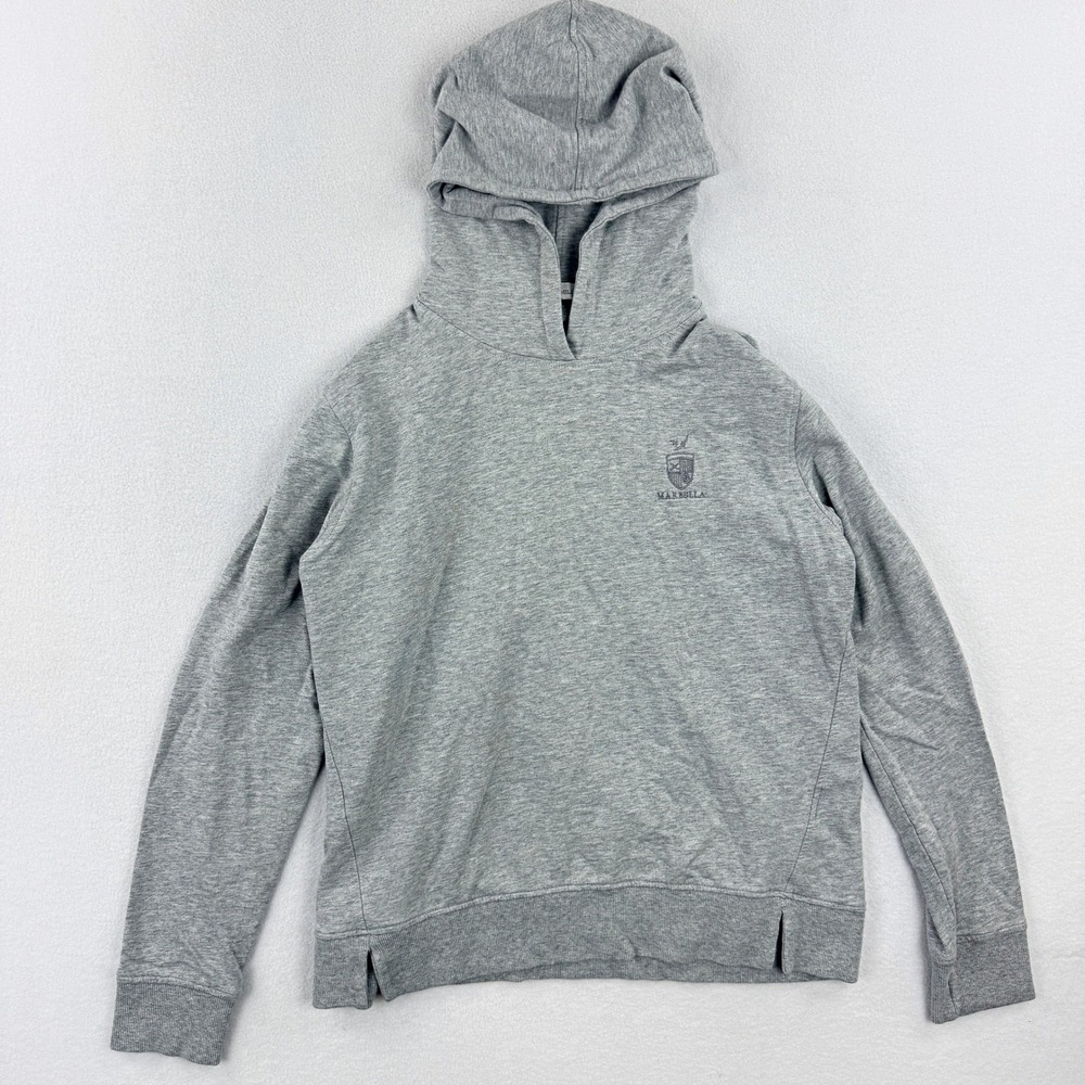 PETER MILLAR Lava Wash Marbella CC Golf Hoodie Size S Womens Gray
